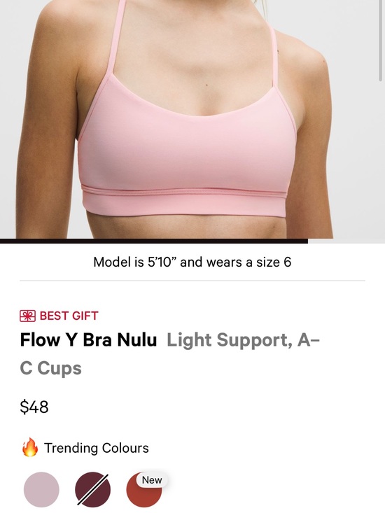 lululemon athletica Other - lululemon athletica Flow Y Bra Nulu in Light Pink